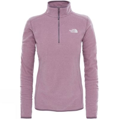 Fleece The North Face 100 Glacier 1/4 Zip Mujer - Rosas - Chile WRH062459